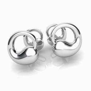 Circular Terrance 925 Sterling Silver Cufflinks by Krysaliis
 Gift Boxed